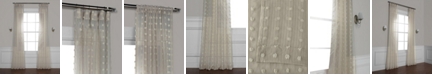 Exclusive Fabrics & Furnishings Strasbourg Dot Patterned Sheer 50" x 84" Curtain Panel